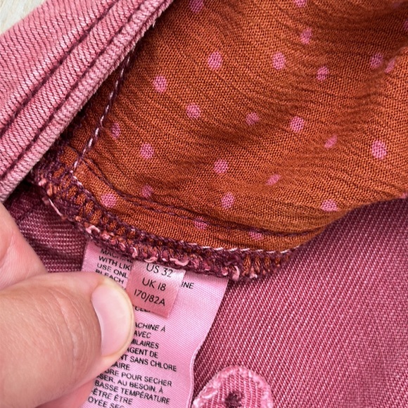 Anthropologie Utility Cargo Trousers Pink Wash Hue - Picture 5 of 11